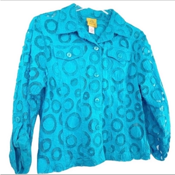 RUBY RD. Circle sheer top jacket 8 - Picture 5 of 7